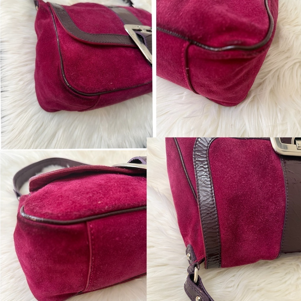 Boden Burgundy and Dark Brown Shoulder Bag - Picture 9 of 10